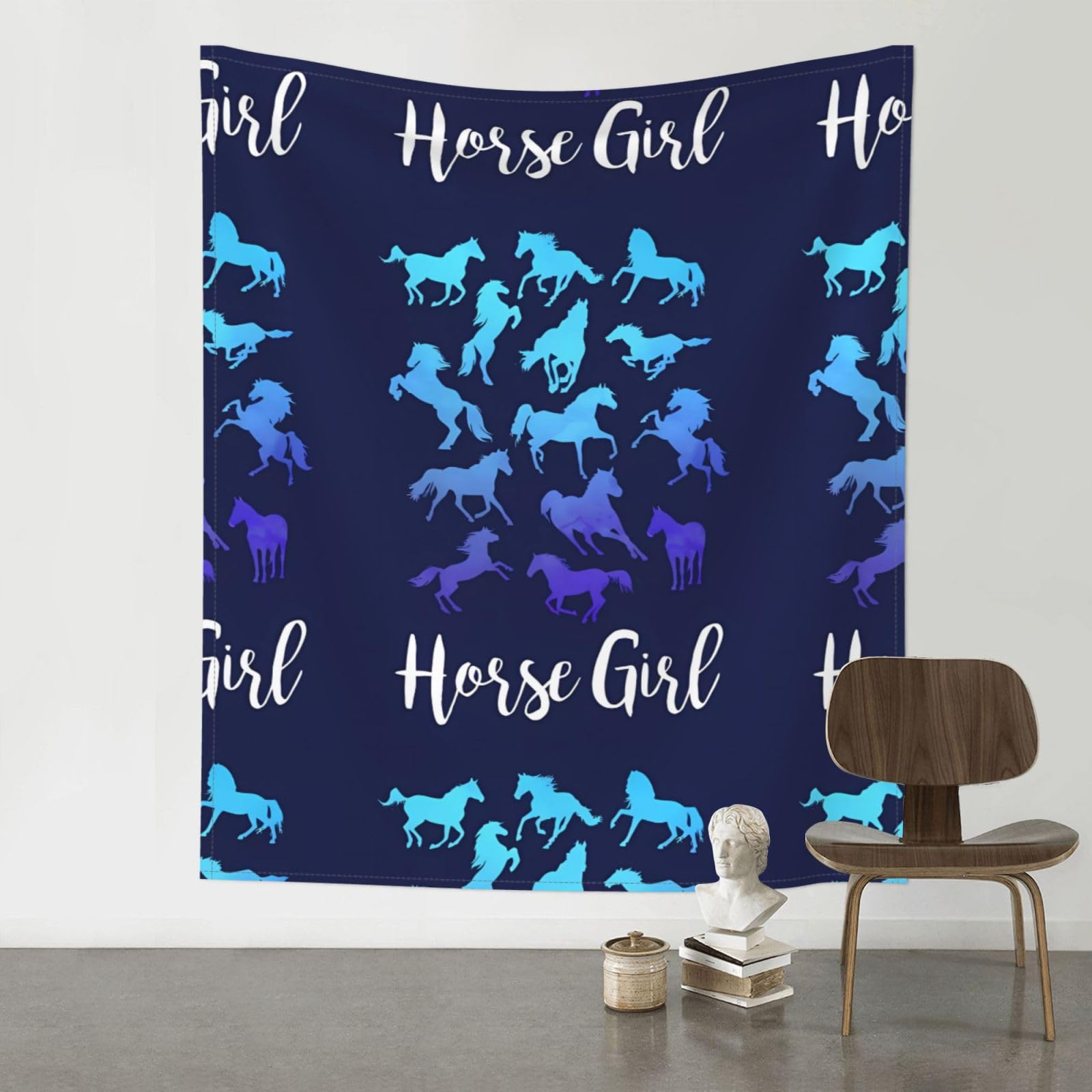 YYHWHJDE horse riding Prints Wall Tapestry 60x51in - High-Grade Polyester Throw Blanket for Bedroom, Dorm, Beach & Picnic Decor