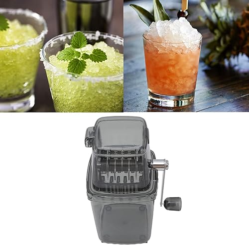 Miniatura 7 de ASHATA Trituradora de hielo portátil de alta calidad y máquina de hielo afeitado, trituradora de hielo manual, máquina de cono de nieve operada a