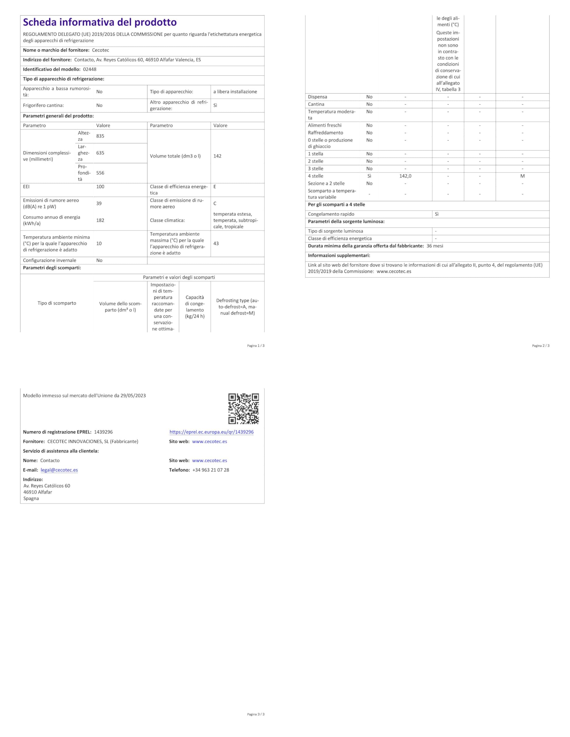 Cecotec Horizontal-Gefrierschrank Bolero CoolMarket Chest 142 White E. 142 l Fassungsvermögen, Inverter-Plus-Modus, Doppelfunktion, Schnellgefrieren, Innenkorb, elektronische Steuerung, Klasse E.