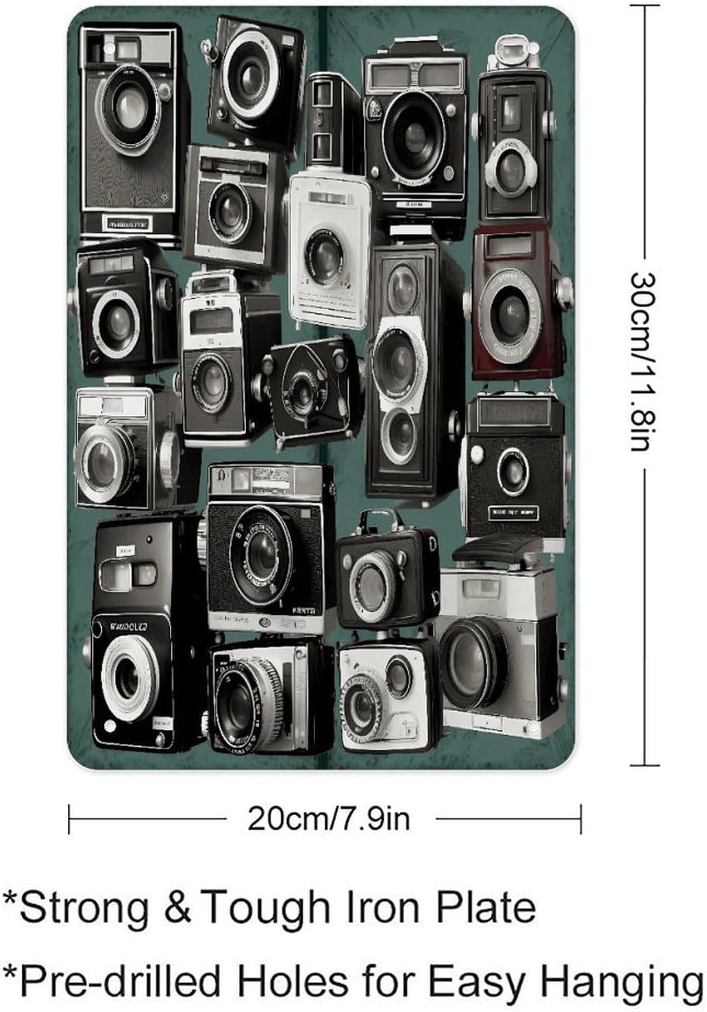 Retro Cool Camera Collection Folded Edge Vintage Metal Tin Sign image 2