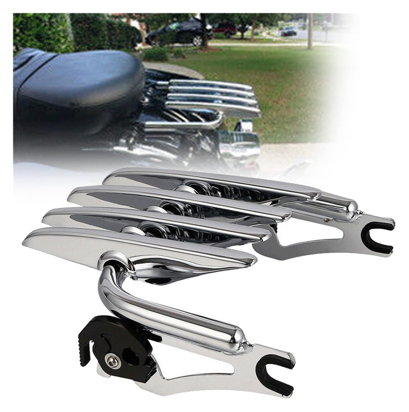 para Harley para Touring Street Electra Glide Road King 2009-2022 FLHXSE/2/3 FLTRSE3 Stealth Portaequipajes Traseros Desmontables Motocicletas Portapacchi Moto(Chrome)