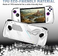 Vista 3 de Funda transparente de TPU para consola de mano ASUS ROG Ally, protección completa, funda de TPU suave, a prueba de golpes, incluye 2 protectores