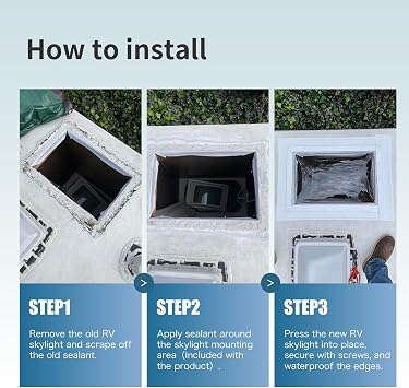 SL1422C RV Skylight Replacement Kit 17x25 OD Fits 14x22 Opening Clear
