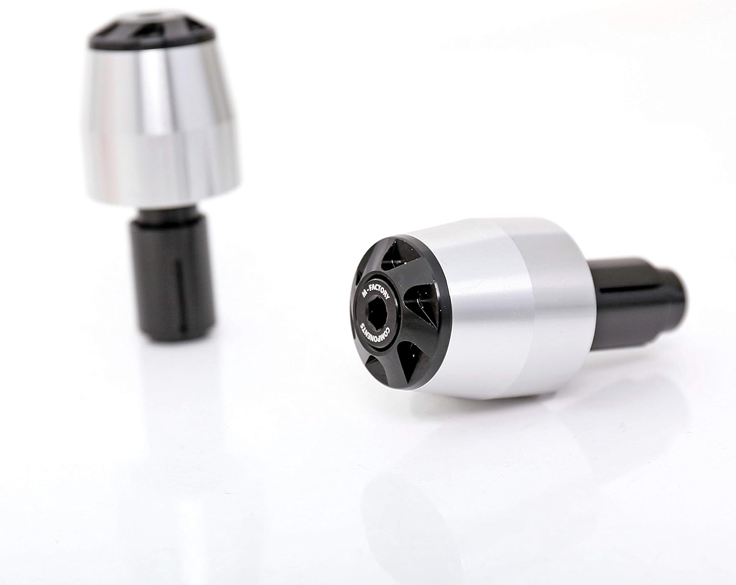 Silver BE2J CNC Handlebar Bar Ends Sliders Compatible with Street Triple 675 R 13-17 14 15 16 17