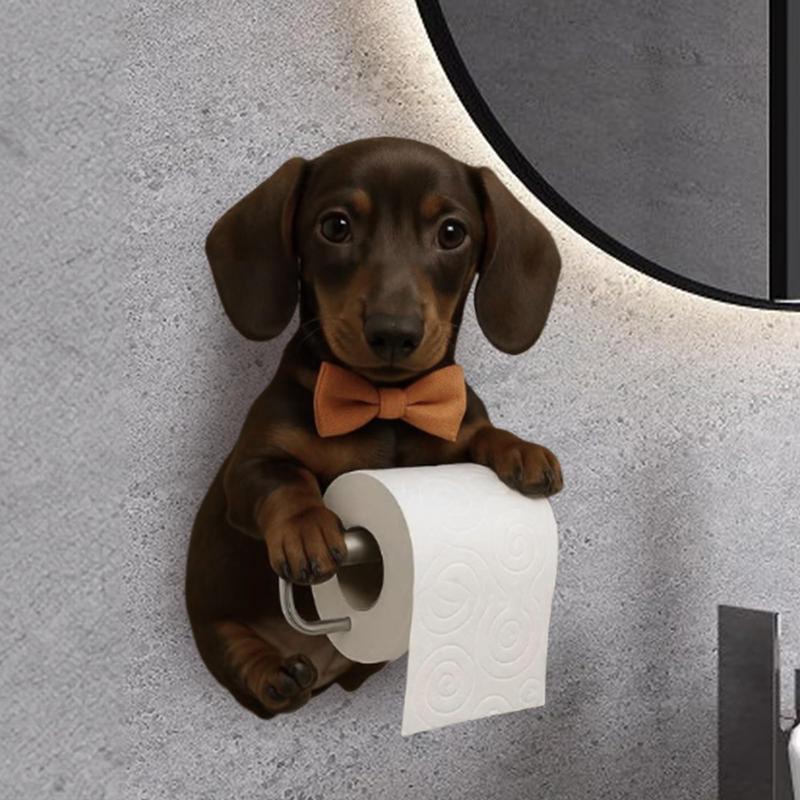 Amazon.co.jp: 犬のトイレットペーパーホルダー、樹脂犬動物トイレット