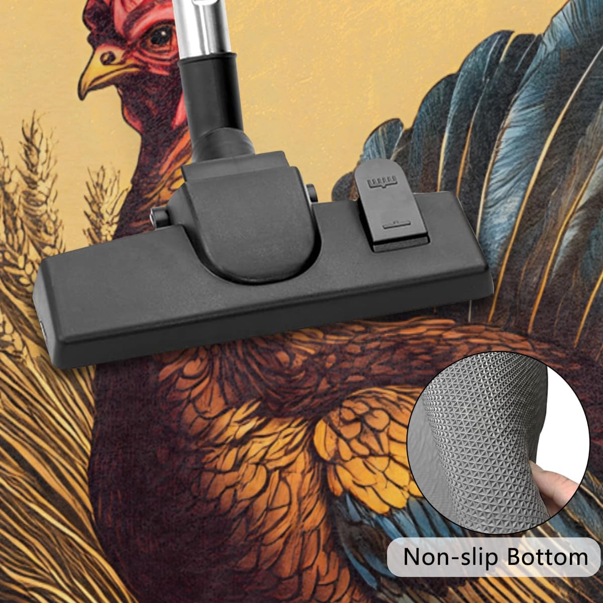 Half Round Door Mat Retro Fall Turkey Non Slip Absorbent Semi Circle Area Rugs Washable Half Moon Floor Mats for Indoor Patio Kitchen Bathroom Entryway Fireplace Home Carpet Decor