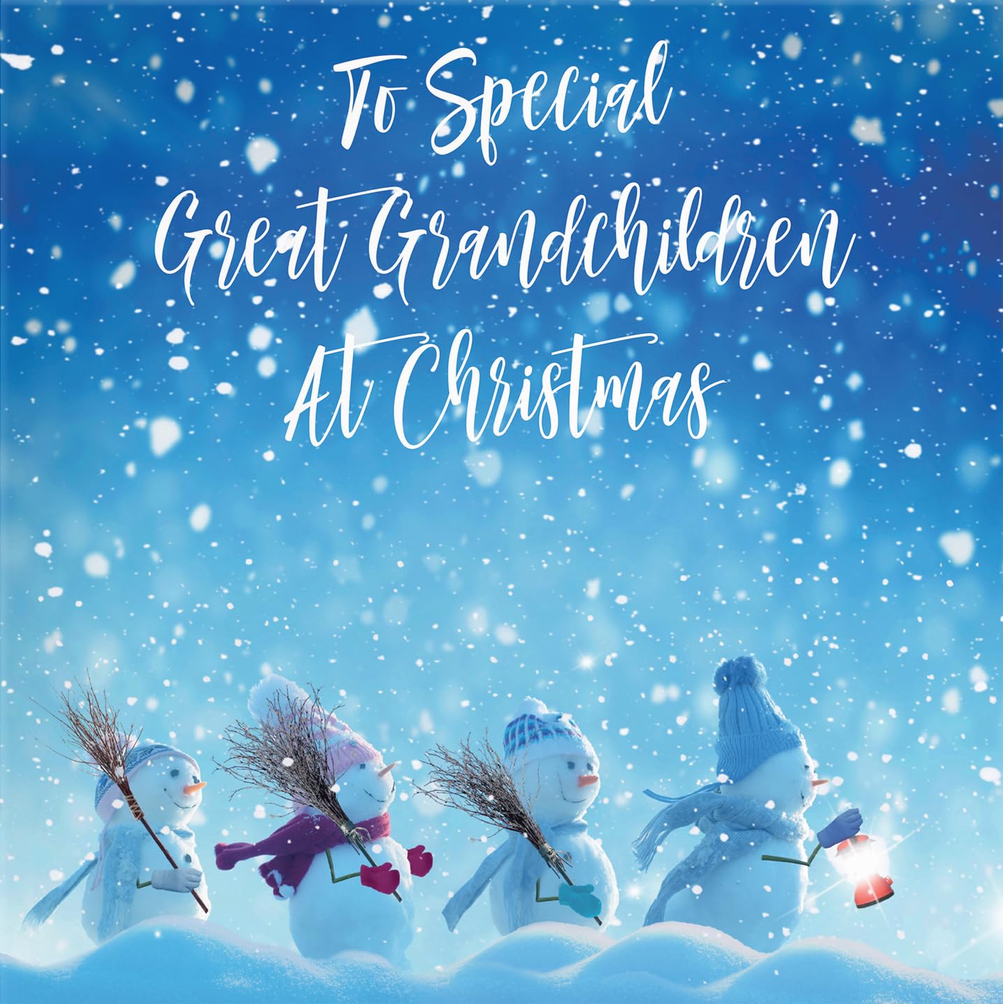 Hunts England - Great Grandchildren Christmas Card - To Special Great Grandchildren At Christmas - Snow People Collection - Fun Card - Image 2