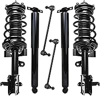 Detroit Axle 6-Pc Suspension Kit for 2013-2017 Honda Odyssey FWD: Front Struts w/Coil Springs, Rear Shocks, Sway Bar Links