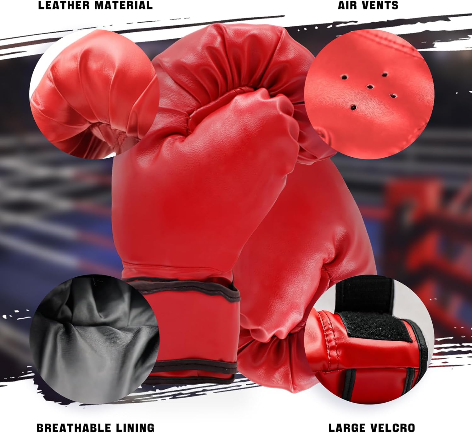 14 Pcs Boxing Set Boxing Equipment Set for Beginners Including 2 Pair of 6 oz Boxing Gloves Headgear Helmet Hand Wraps Mouth Guards Gifts Training Equipment