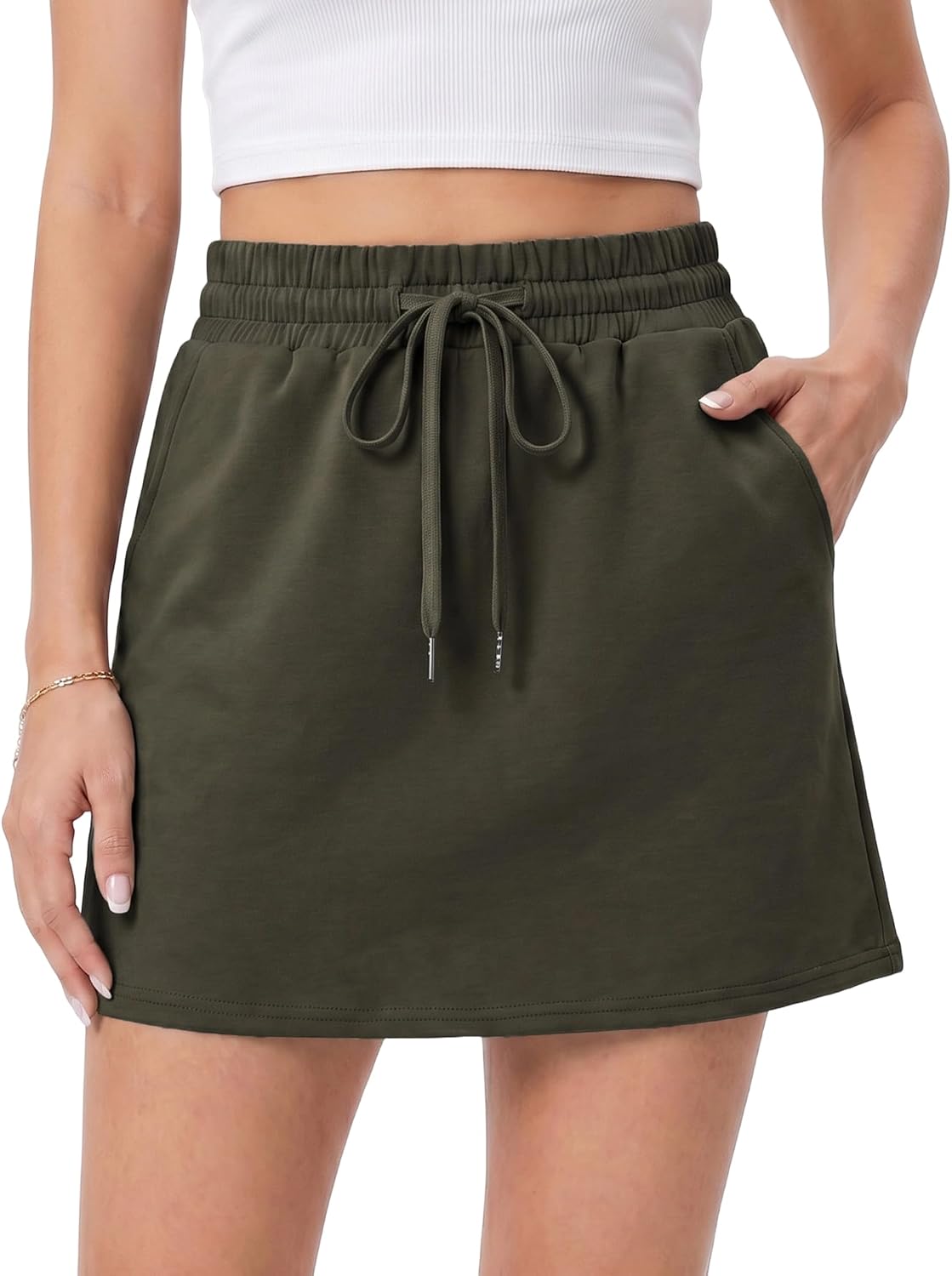 Skorts for Women with Pockets Athletic Tennis Golf Skirt with Shorts Underneath Dressy Casual Skirts