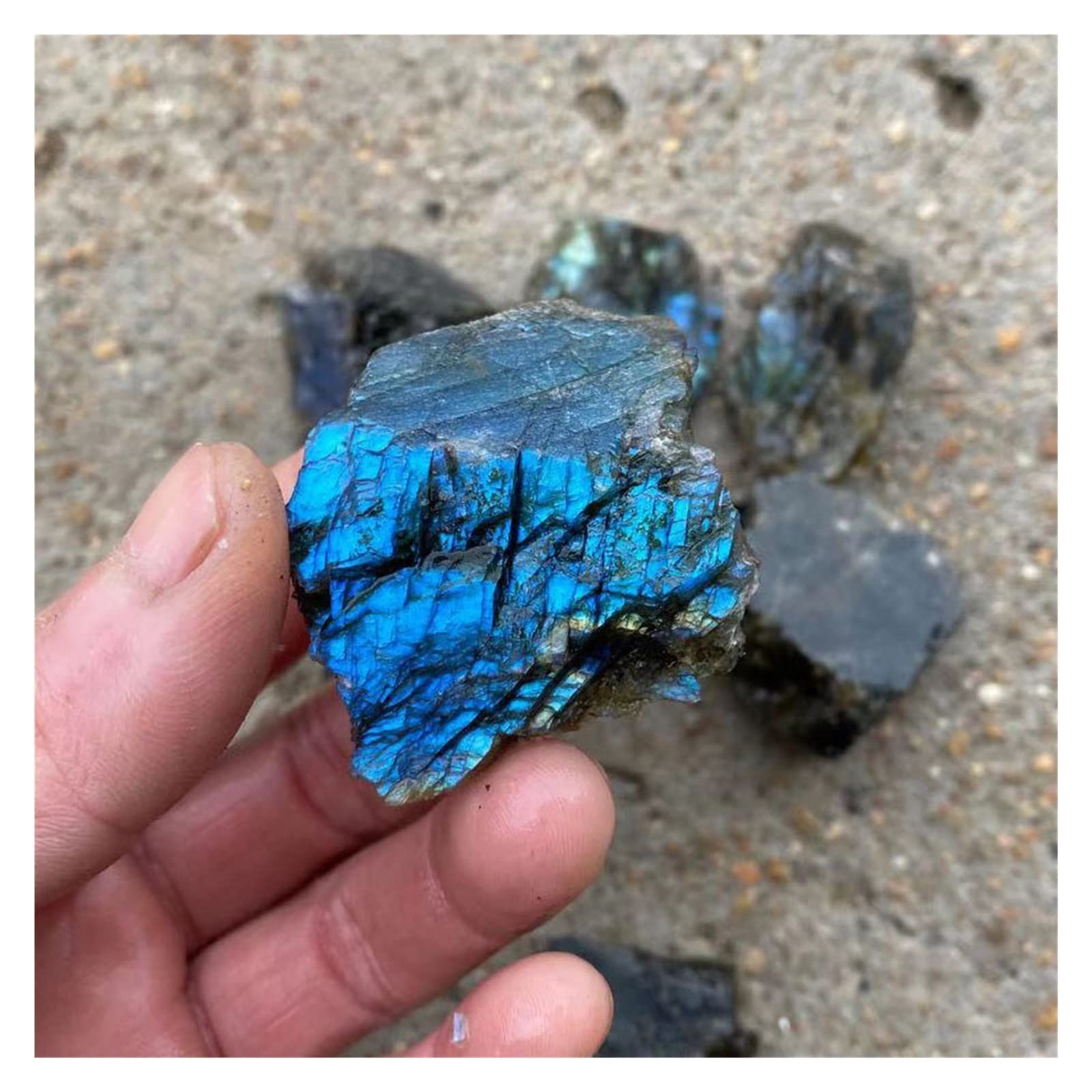 Lapislazuli 100 g roher Labradorit-Felsen natürlicher Kristallquarz Heil-Reiki-Rohstein Aquarium-Dekor-Mineralprobe