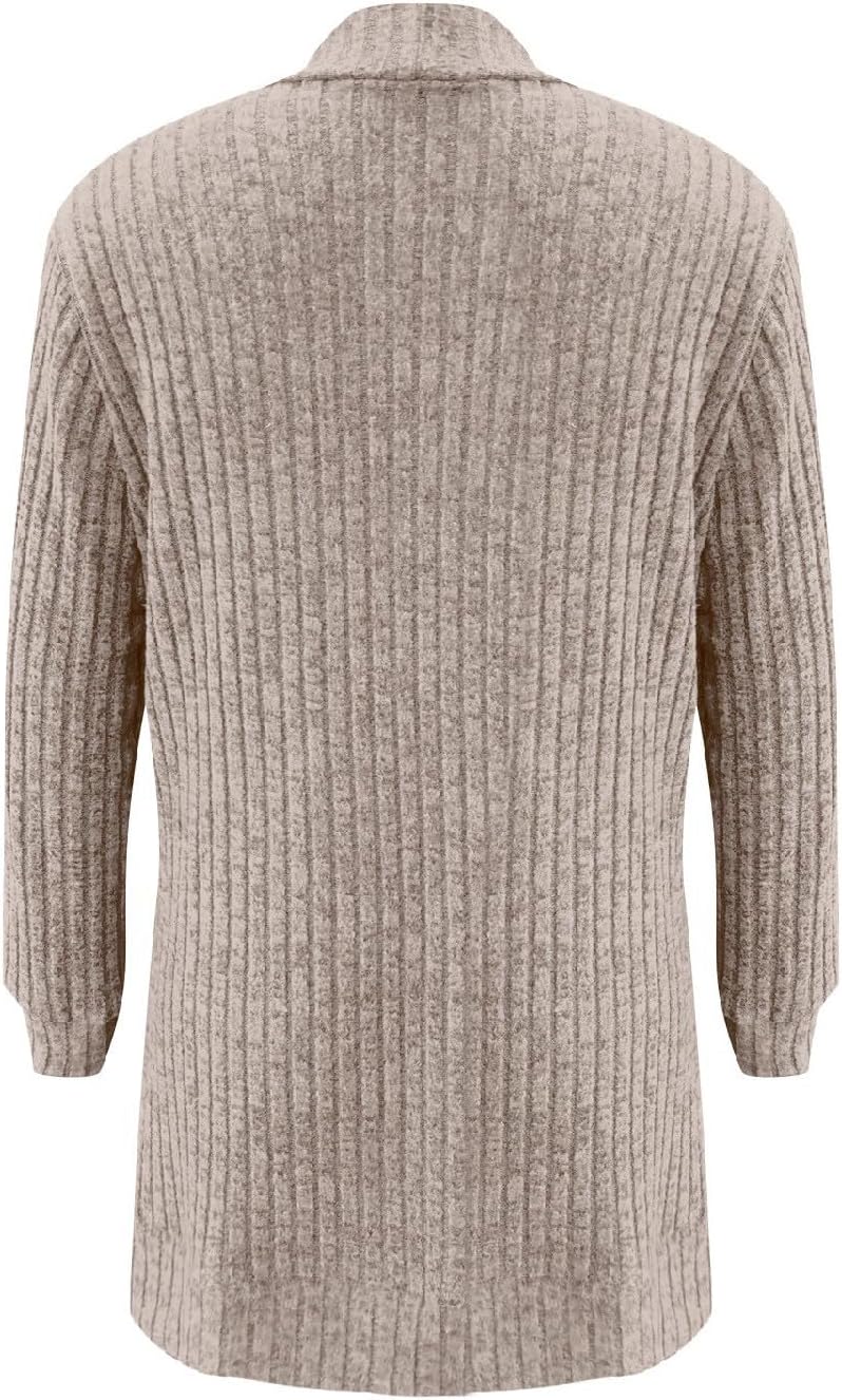 Women's Lightweight Cardigan Sweaters 2025 Open Front Long Sleeve Casual Loose Thin Cardigans with Pockets