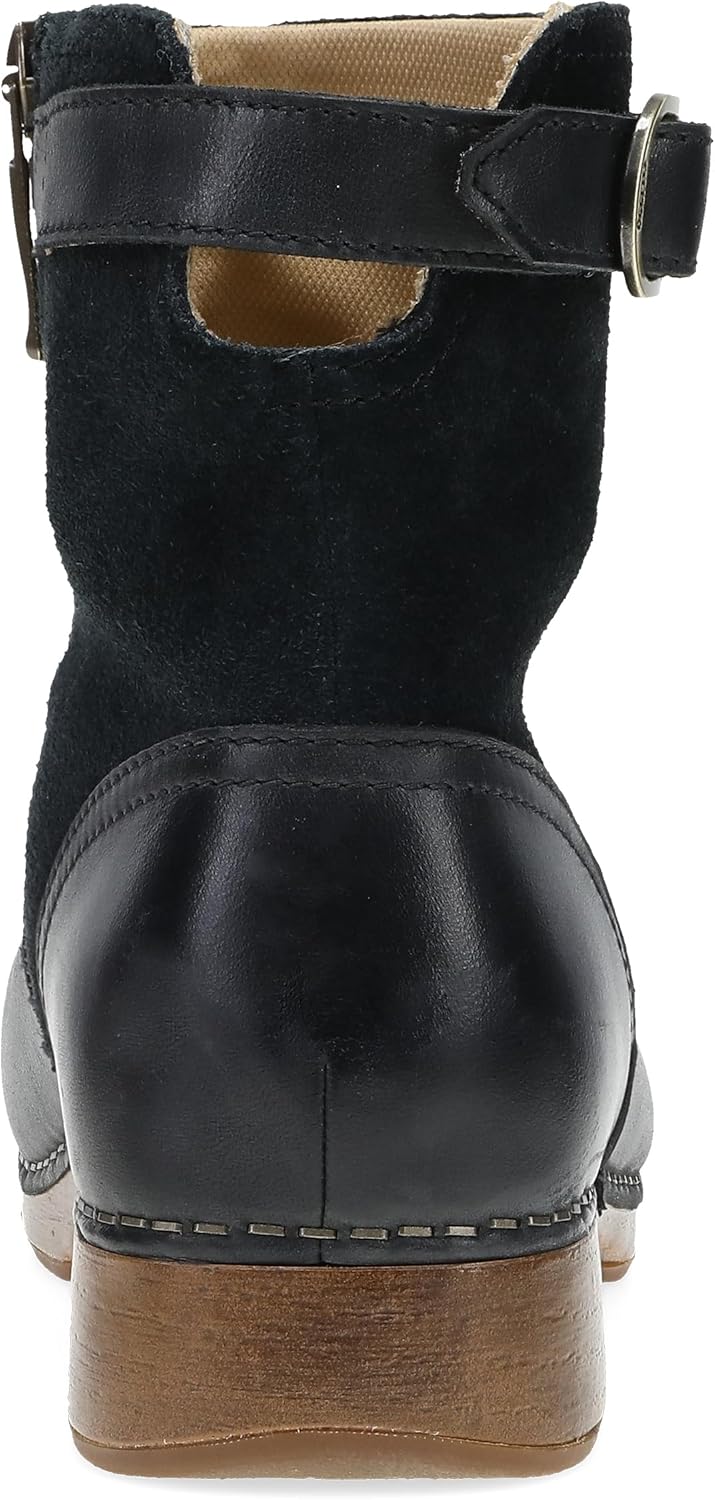 Dansko Monique Women's Equestrian-Inspired Ankle Bootie -Leather & Suede Low-Heel Boot with Classic Hardware and All-Day Comfort & Support - Image 5