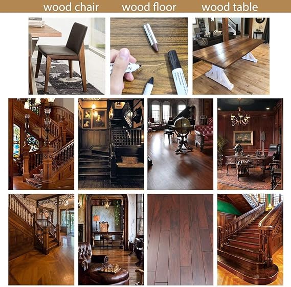 DAIXISM Furniture Markers Touch Up,Wood Filler Floor Scratch Repair Kits,Set of 21-Markers and Wax Sticks with Sharpener Kit for Funiture Repair,Floor Scratch.