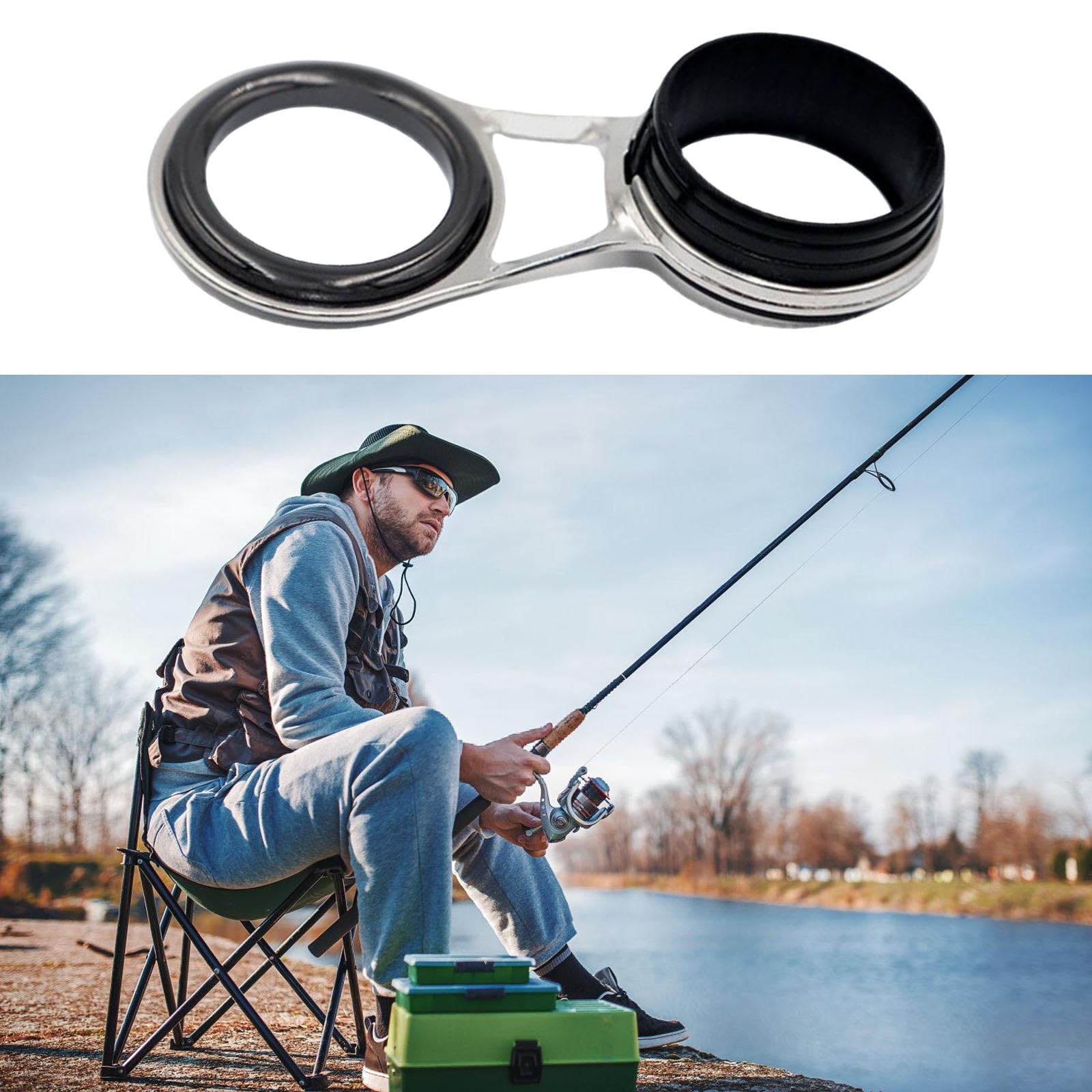 30/20/10pcs Anelli in Ceramica Canna Da Pesca Guide Linea Attrezzatura Outdoor Attrezzatura con Pali Filo Guida In Acciaio Inox Ad Alta Resistenza Guida Pesca Aggiornamento Set Guide In Acciaio Inox
