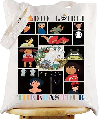 G2TUP No Face & Chihiro Tote Bag Japanese Anime Lovers Gift Anime Character Lovers Shoulder Bag Cartoon Movie Merch