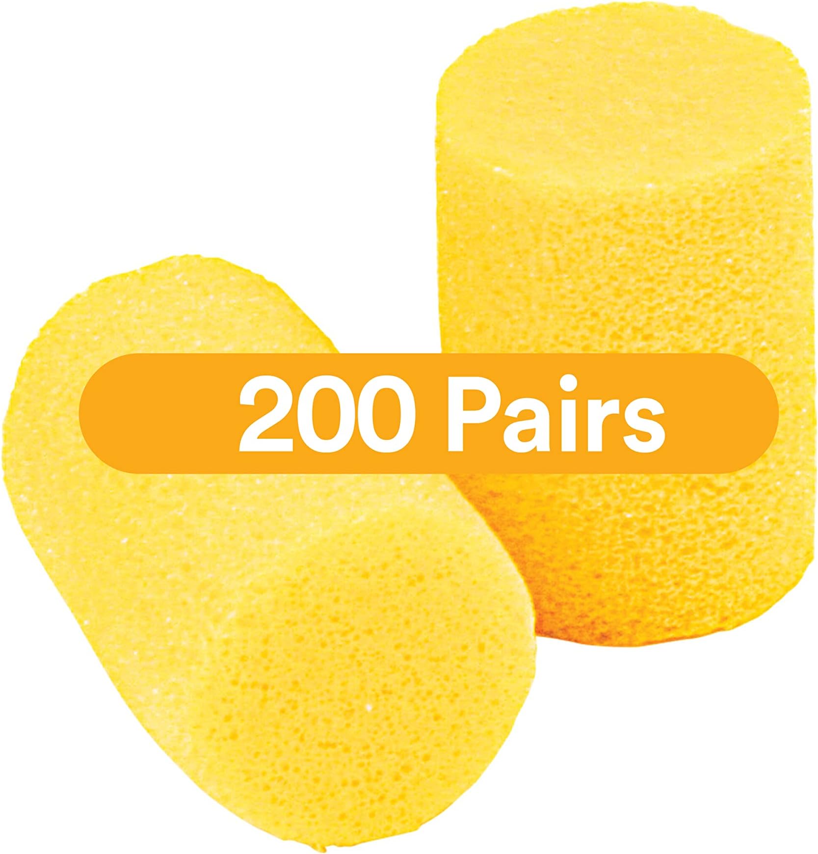 3M Ear Plugs, E-A-R Classic 312-1201, 200 Pairs of Disposable Earplugs, 1 Pair/Poly Bag, Uncorded, Noise Reduction Rating 29 dB NRR, Foam, Regular Size, Roll Down, Compliant with ANSI/ASA S12.71-2018