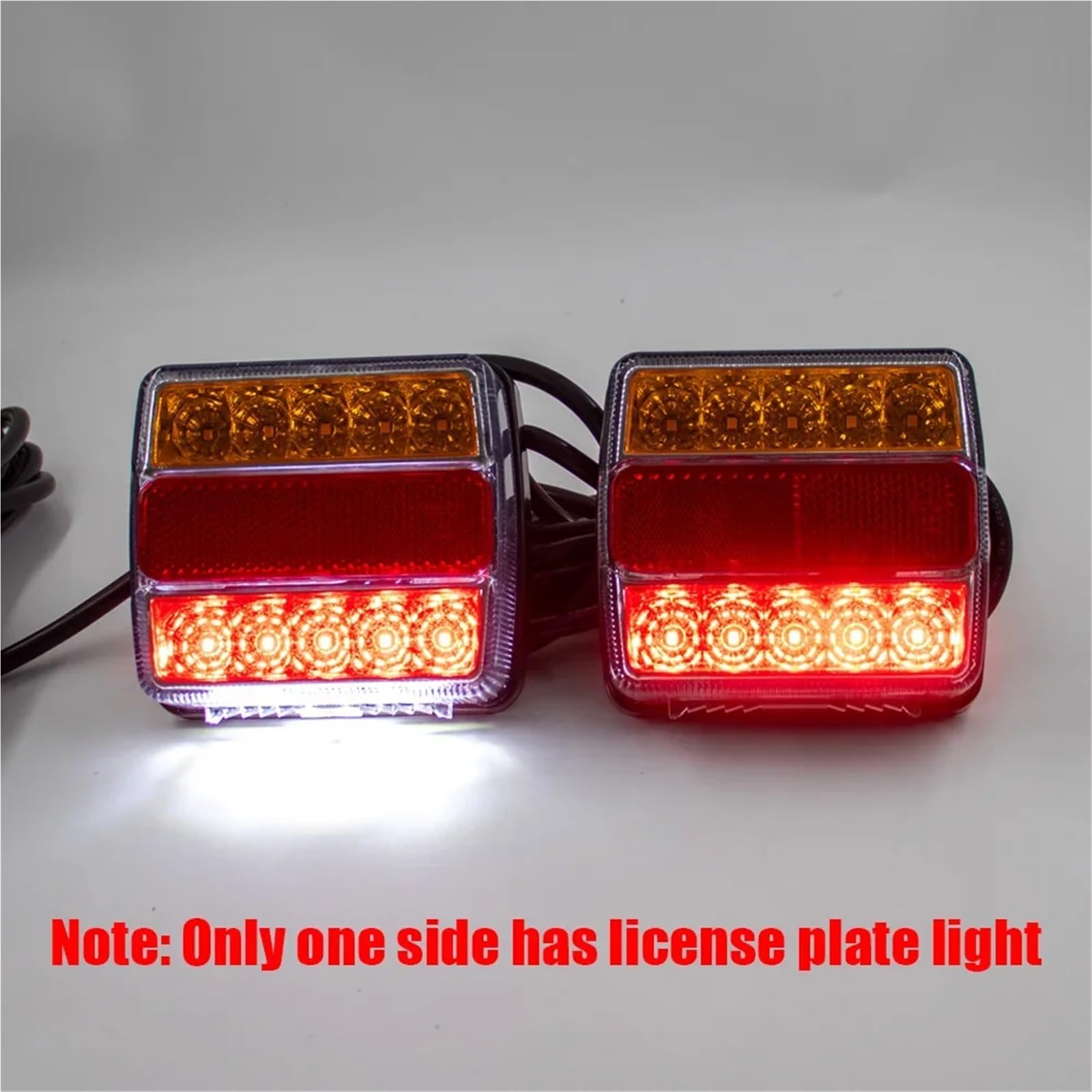 Eclairage Plaque Immatriculation Etanche 12V 1Set 7 Pin 10m Fanale Posteriore di Traino Rimorchio Universale Luce Stop del Freno Targa Riflettore Impermeabile