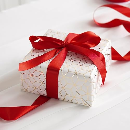 Vista 830 de MEEDEE Orange Satin Ribbon - 1.5 inch Double Faced Satin Ribbon, 50 Yards - Neon Tangerine - For Christmas, Thanksgiving, Halloween, Weddings