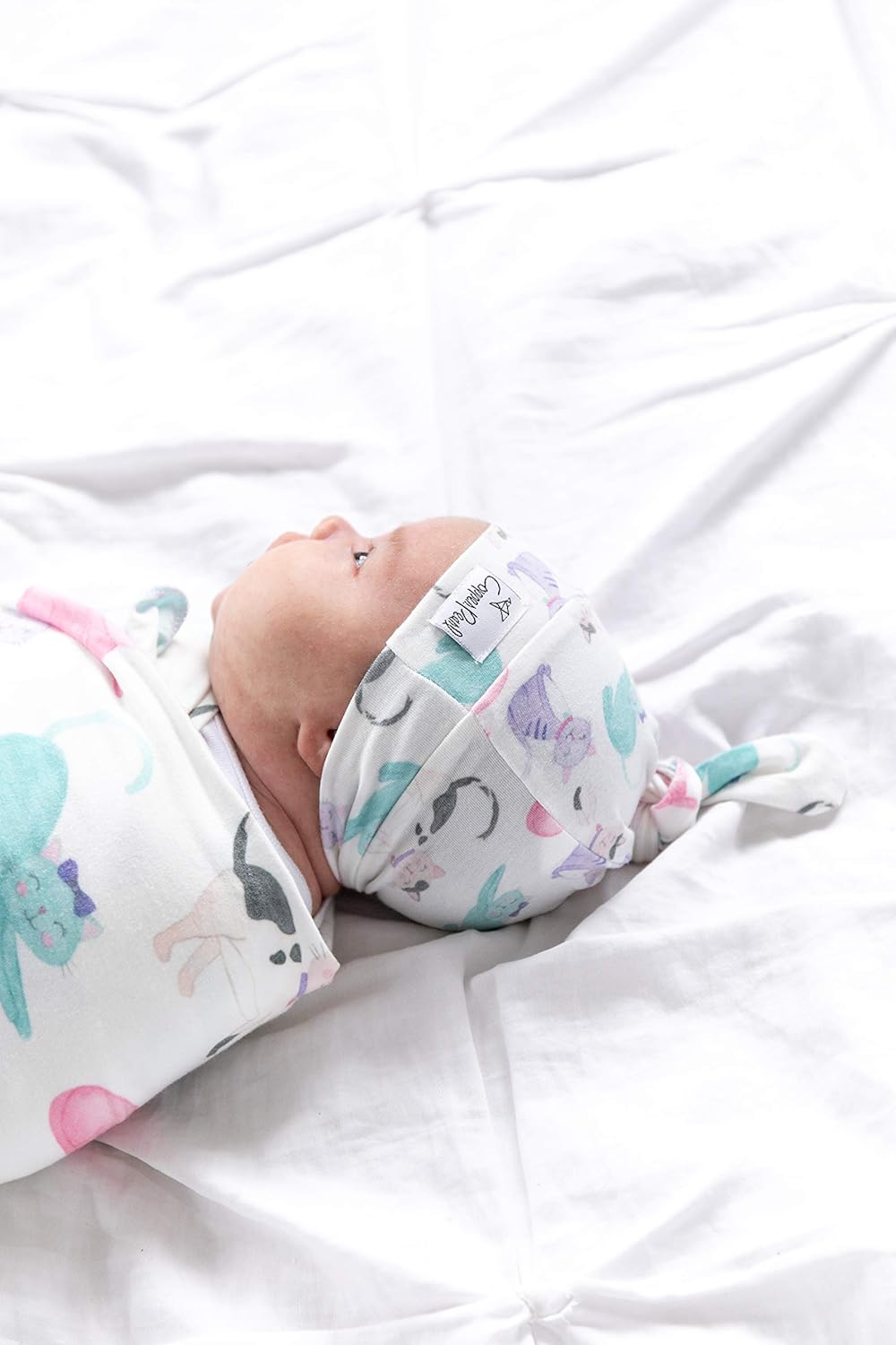 Copper Pearl Baby Beanie Hat Top Knot Stretchy Soft Sassy : Clothing, Shoes & Jewelry