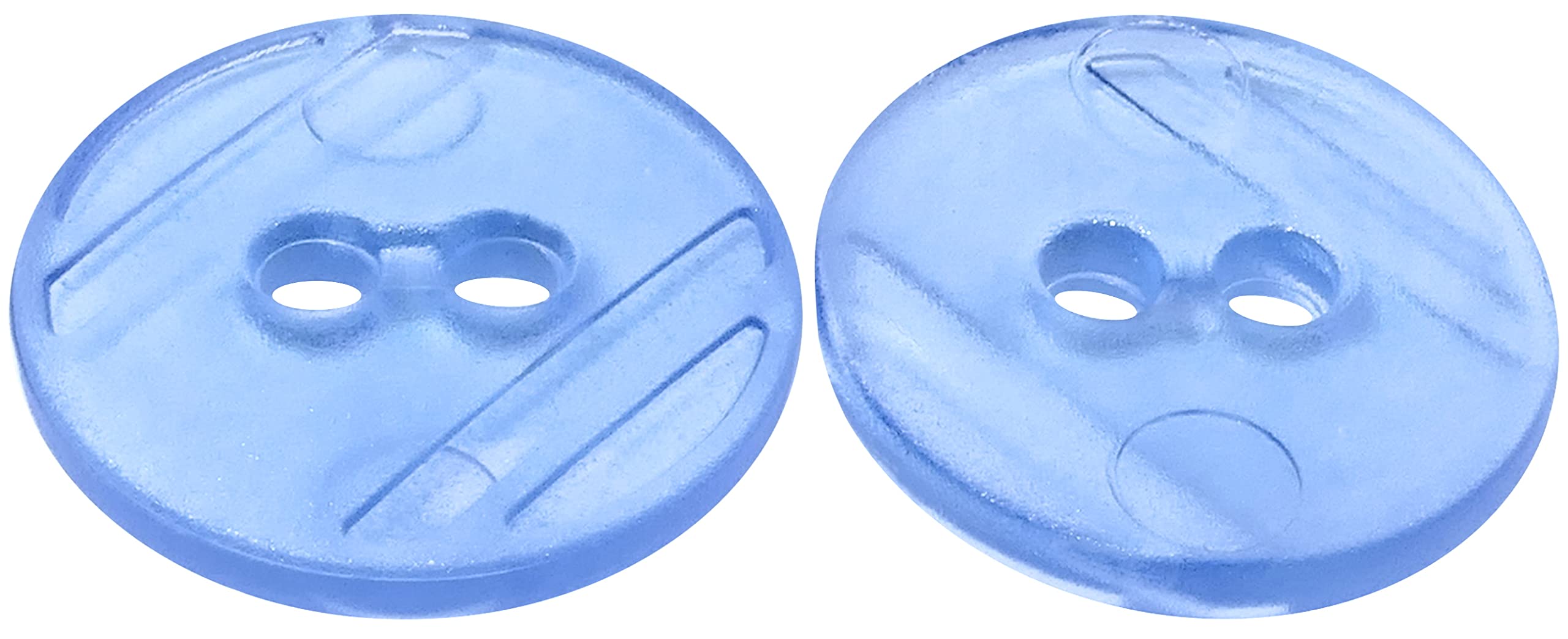 Confezione da 100 bottoni rotondi in plastica, 15 mm, 2 fori, piccoli, colore: bianco