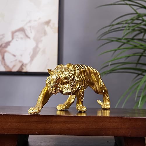 Miniatura 3 de Estatua de tigre grande de 15.5 pulgadas, escultura, regalos coleccionables para amantes del tigre, oficina, decoración del hogar, accesorios de