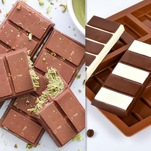 Miniatura 27 de Moldes de barra de chocolate de silicona profunda, antiadherente, para proteínas y energía, molde grueso para barra de caramelo, molde para derretir