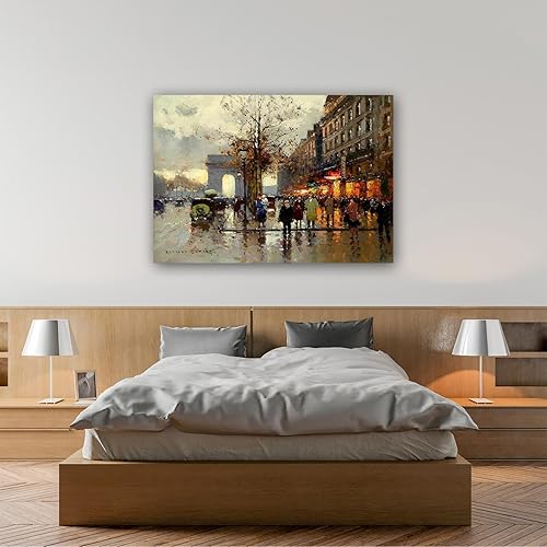 Miniatura 4 de Impresiones en lienzo famosas  Imagen sobre lienzo  E.(Campos Elíseos, Lido 02)  Reproducción de pinturas  Cuadro de arte de pared en lienzo para