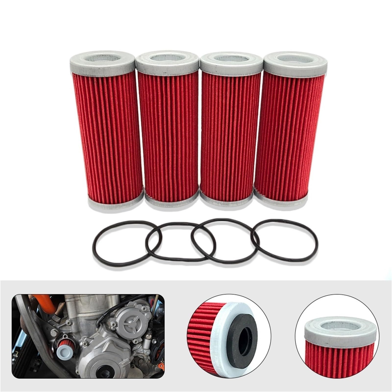 Motocyklowe Filtr Filtr oleju silnikowego motocykla Paliwo pasuje do KTM EXC-F SXF XCF SMR Freeride250F Pasuje do HUSQVARNA FC FE FX oleju wkład(6 Pcs)