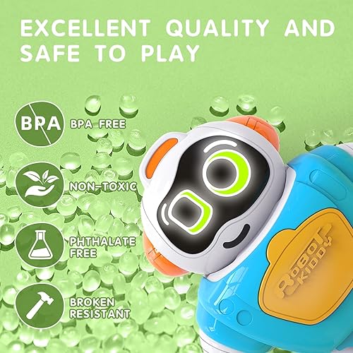 Miniatura 5 de Juguetes de 2 años para niños y niñas robot de actividades para bebés de 2 años  Juguetes musicales con luz para 18 meses  Juguetes interactivos de