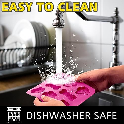 Miniatura 5 de Molde de silicona para chocolate con forma de pata y hueso de perro para hornear golosinas para perros, galletas, yogur, gelatina, cubitos de hielo,