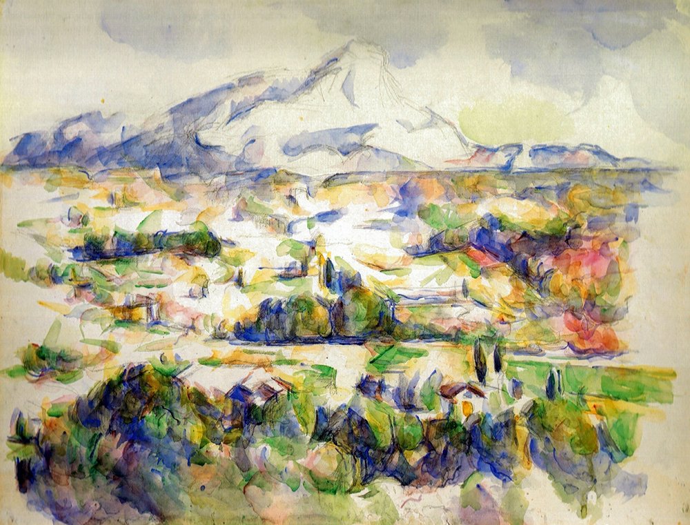 Affiche Paul Cézanne Mont Sainte-Victoire format XXL mat pour décoration salon moderne