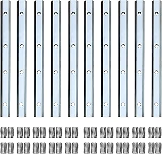 Streckenverbinder 10 Stück, 40X40 Nut 8 Aluprofil Verbinder 180mm Verzinkter Profilverbinder mit M6 Schrauben für Stangenprofil, Strebenprofil, Konstruktionsprofile (10pcs 4040)