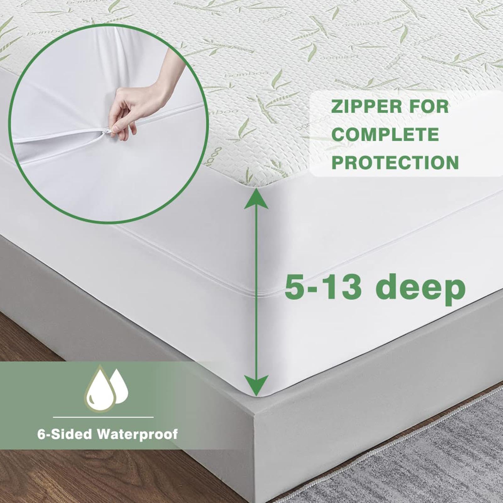 Cubrecolchón Ropa De Cama Antifugas Y Suave Con La Piel
