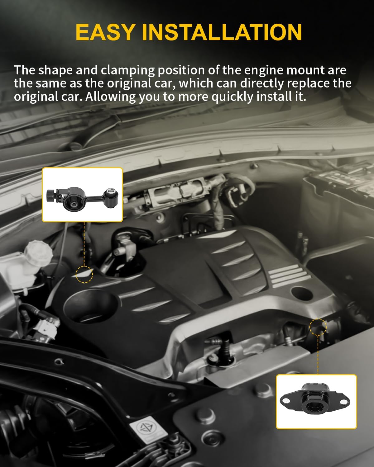 OCPTY Engine Motor Mount and Transmission Mount Set Compatible with 2009-2014 Nissan Cube 2007-2012 for Nissan Versa L4 1.8L # A4312 A4318 A4320 A4323 4PCS