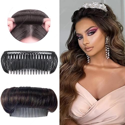 Miniatura 3 de Bump It Up - Moño de pelo falso invisible para el cabello, base para el cabello, almohadilla para el cabello esponjosa, herramienta de inserción