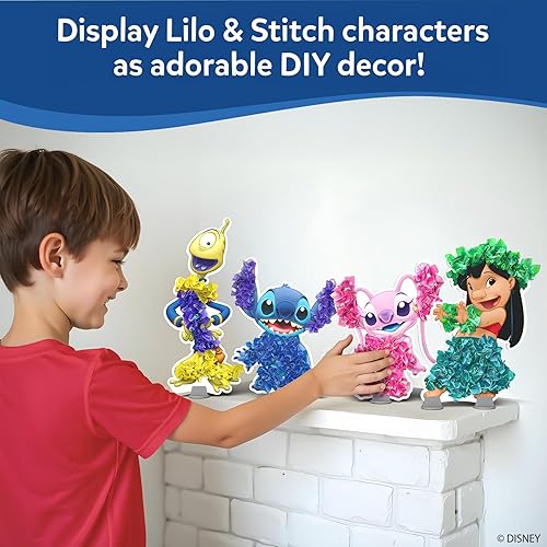 Vista 5 de Skillmatics Poke-in Art - Personajes de Lilo & Stitch, diversión sin desorden para niños, kits de manualidades de madera, actividad creativa