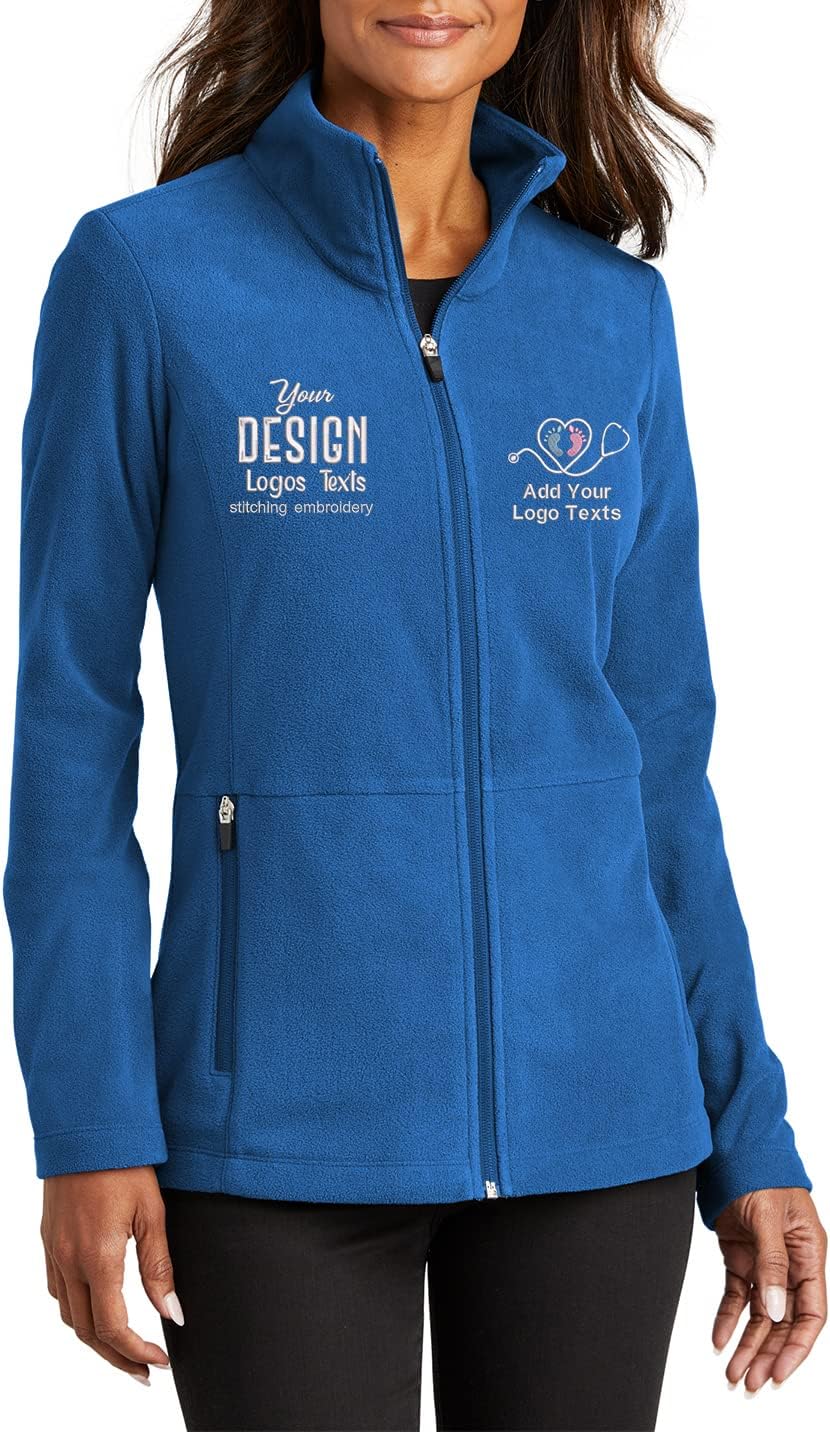 INK STITCH Women L151 Custom Embroidery Design your Own Logo Texts Accord Microfleece Jackets