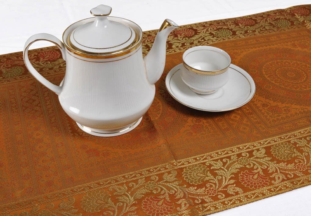 Lalhaveli Designer Silk Table Runner & Table Cloth 60 x 16 Inch