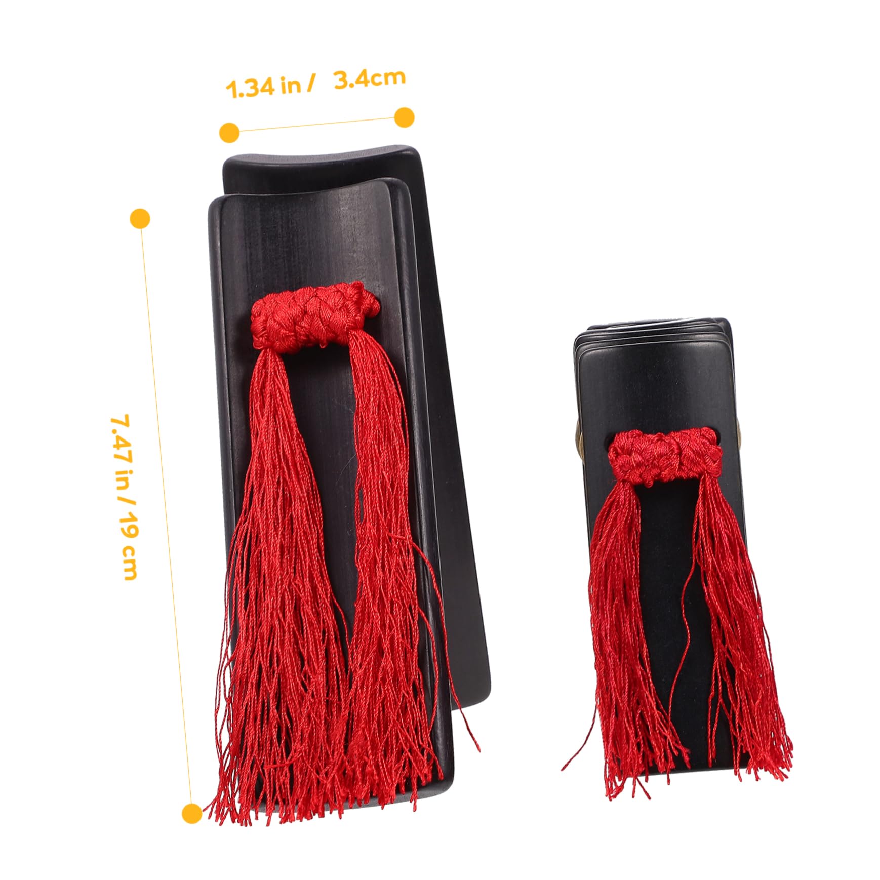 ERINGOGO 1Set Durable Handheld Clappers Traditional Percussion Instruments for Adults Black Lightweight Portable for Practice Performance