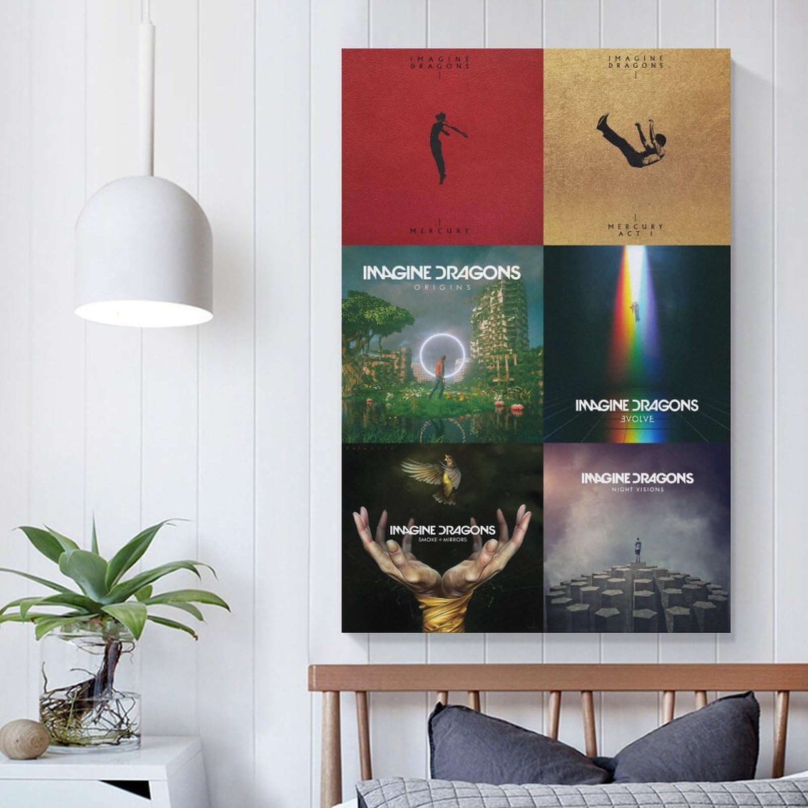 BRYMOR Poster sur toile Imagine Dragons Demons - Décoration pour