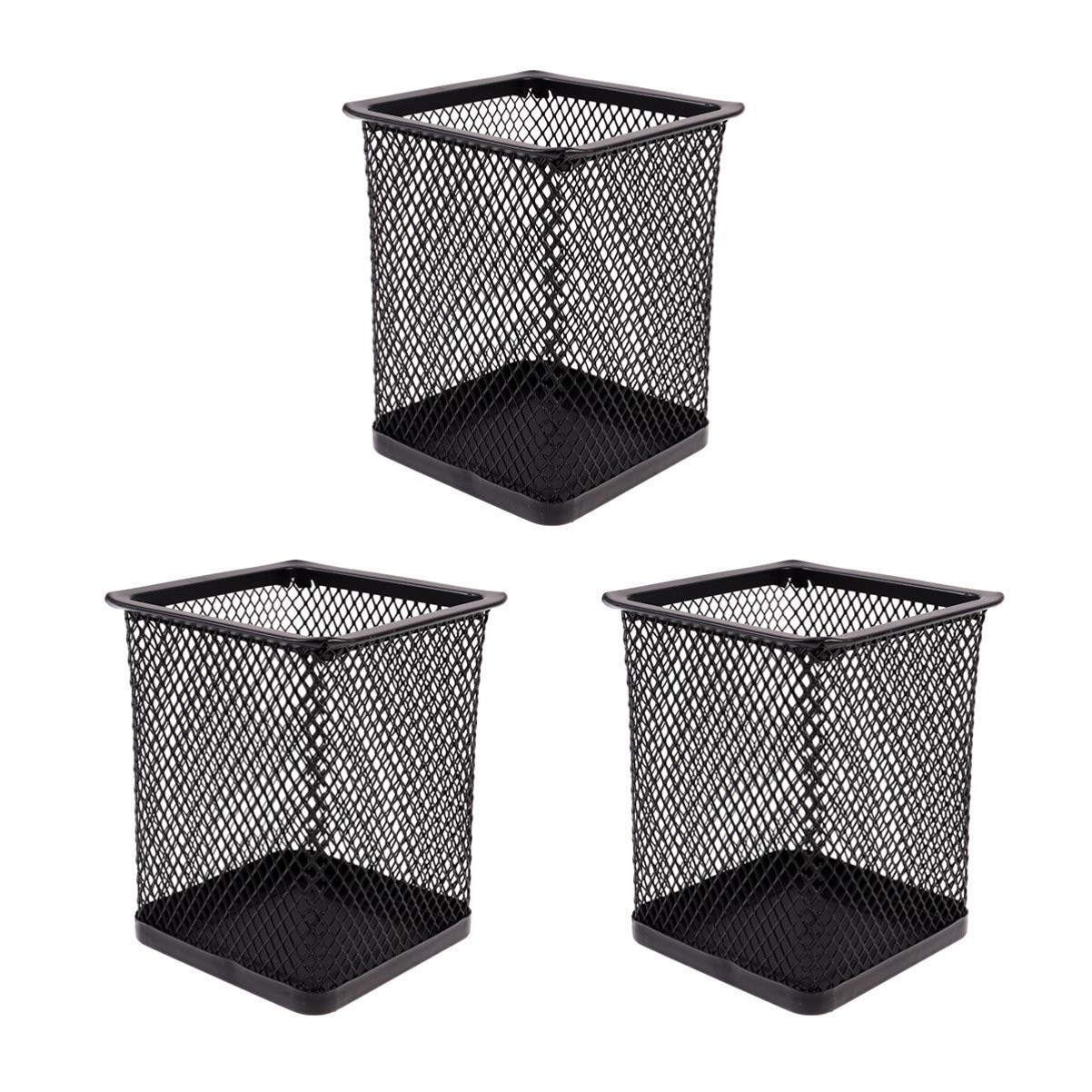 Operitacx 6pezzi Porta Penne Rete Organizer Per Scrivania Creativo Nero Per Casa e Ufficio Contenitore Hollow Per Penne Per Studenti e Uffici