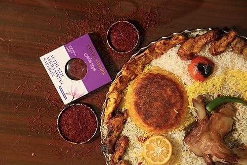 Miniatura 5 de 0.18 oz de azafrán Kabura, auténticos hilos de azafrán, azafrán rojo de primera calidad, grado A+, mejor color, especias para té, arroz, leche,