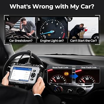 TOPDON AD500 OBD2 Scanner Car Code Reader Scan Tool, Engine ABS SRS Transmission Diagnostics Tool, Oil/Throttle/SAS/TPMS/BMS/EPB Reset Car Scanner, Free Upgrade for DIY