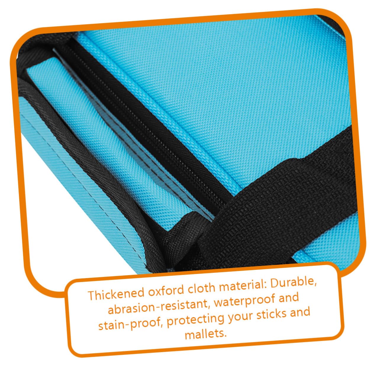 ibasenice Borsa Porta Bacchette Blu per Batteria Oxford Resistente e Manici Comodi Tracolla Ergonomica Sacchetto di Stoccaggio Portatile per Percussioni