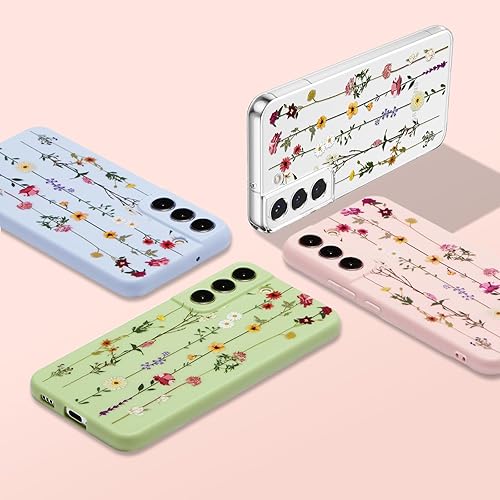 Vista 8 de ZTOFERA Funda protectora delgada para Samsung Galaxy S21 FE 5G, bonito diseño de flores para niñas y mujeres, funda protectora delgada para Galaxy