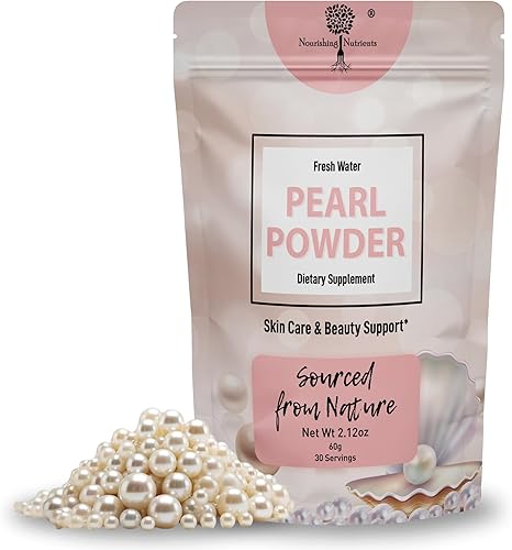Suplemento de perlas en polvo para la salud de la piel - Producción antienvejecimiento, antioxidante y colágeno - Ojos saludables, cabello y uñas,