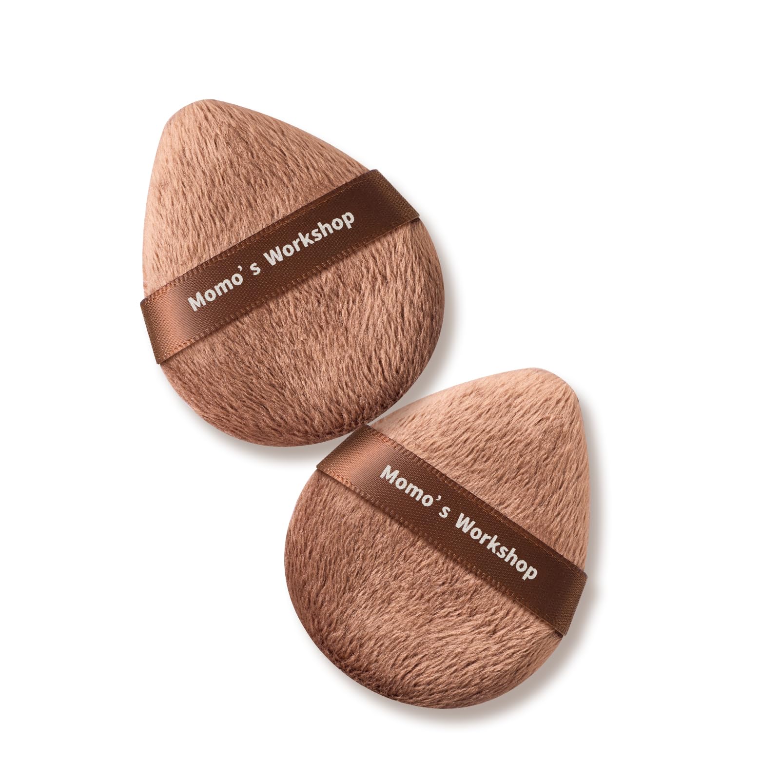 Momo's Workshop 2pcs Powder Puff, Makeup Sponge for Loose Powder Ultra Soft Face Powder Puff with Cute Shape, Easy to Clean