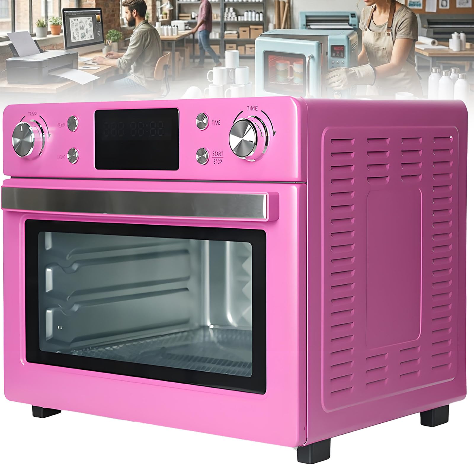 Four à sublimation de précision 30L violet avec éclairage intérieur intégré