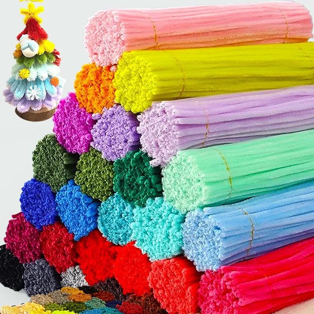 Limpiapipas a Granel, Tallos de Chenilla esponjosos para Manualidades, Regalos Hechos a Mano y decoración.